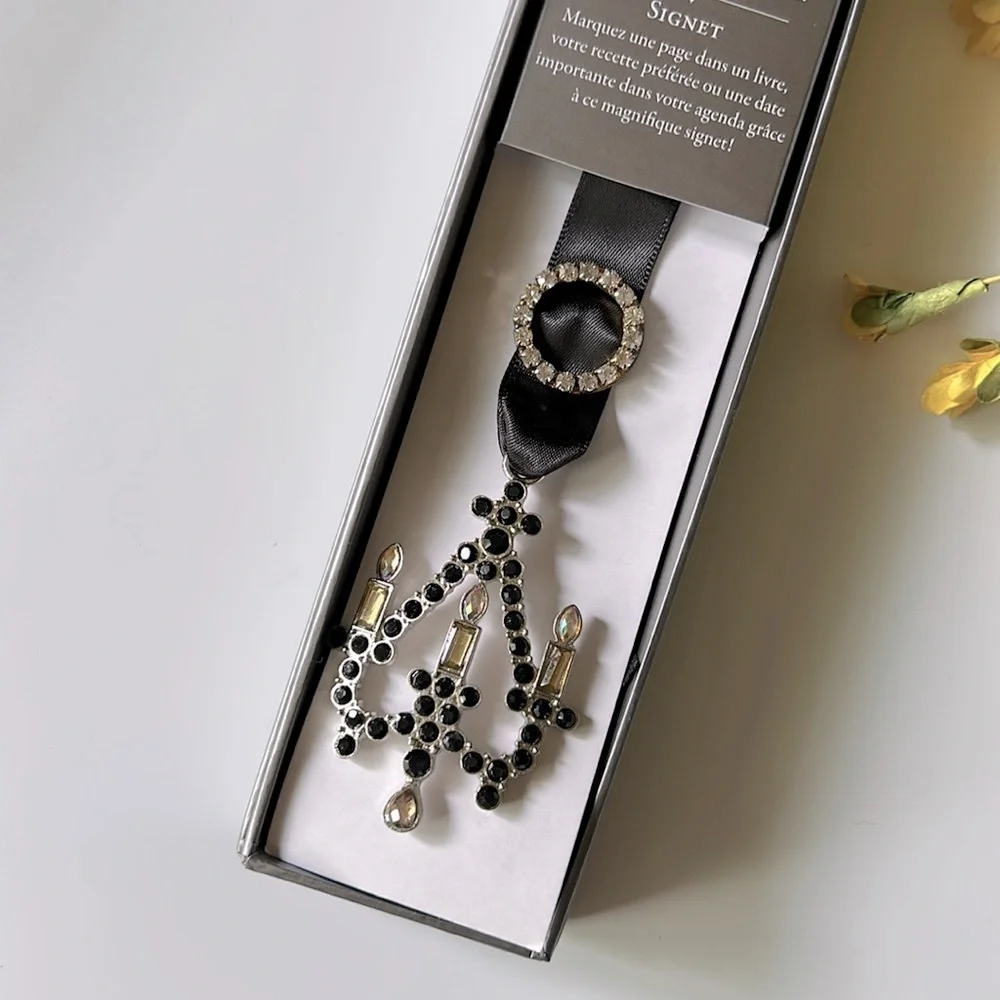Pier 1 Chandelier Ribbon Bookmark Black